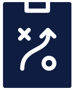 strategy icon blue transparent